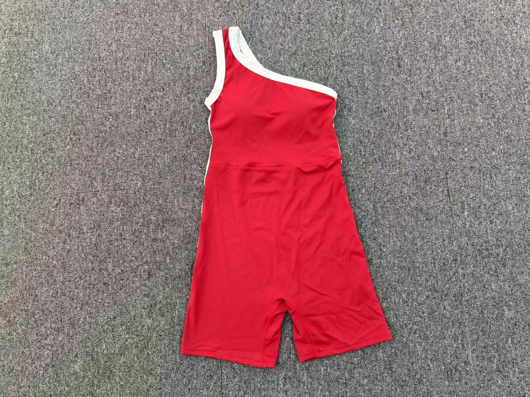 Women's  Yoga Jumpsuit Sloping Shoulder Naked Feel Butt-lifting Tight Fitness Workout Gym Running Stretchy Jumpsuit