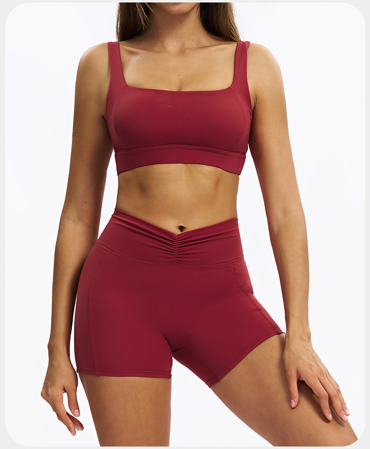 High Waist Scrunch Butt Leggings 6Piece Suit Gym Fitness Sets Yoga Clothing Set for Women FGBTZ9313