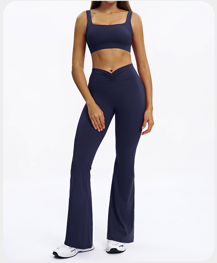 High Waist Scrunch Butt Leggings 6Piece Suit Gym Fitness Sets Yoga Clothing Set for Women FGBTZ9313