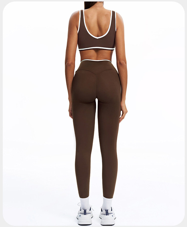 Active Wear Top Gym Yoga Sets Seamless  Fitness Sportswear Workout Sets for Women FGBTZ8843