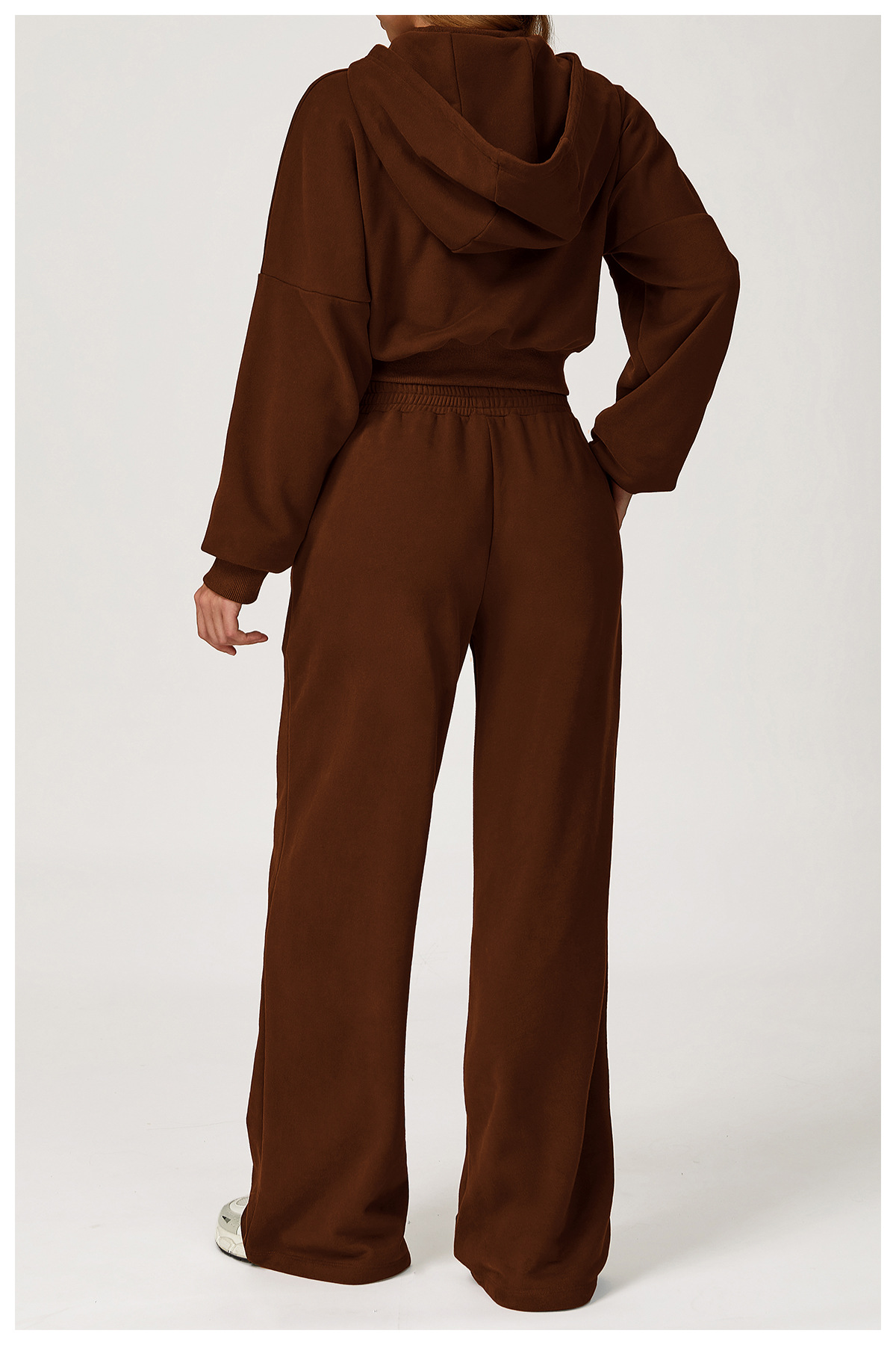 Women's Slim Long Sleeve 2-Piece Casual Athletic Set Comfortable Fitness Running Yoga  Sweatshirt with High Waist FGBTZ4507