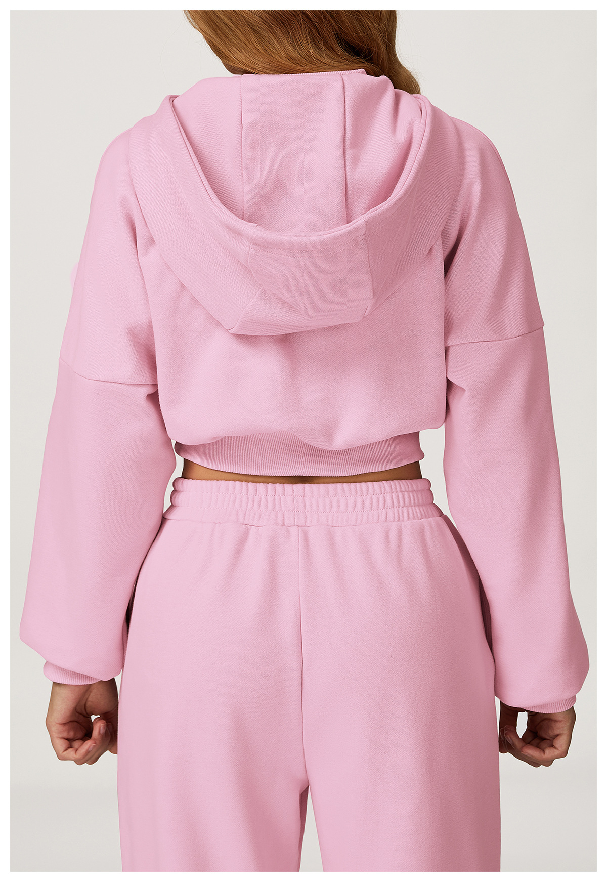 Women's Slim Long Sleeve 2-Piece Casual Athletic Set Comfortable Fitness Running Yoga  Sweatshirt with High Waist FGBTZ4507