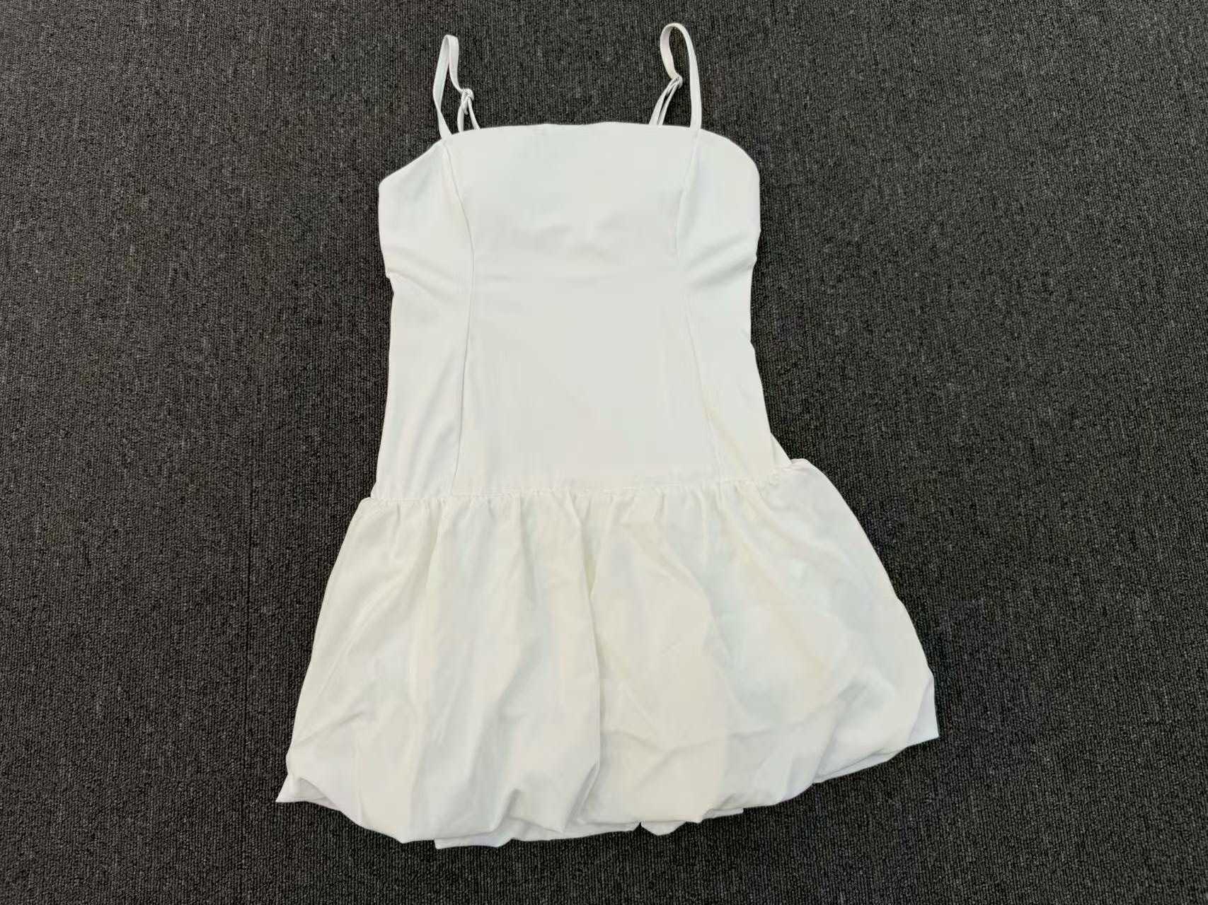 Yoga Clothing Wear Flower Bud Women's Dresses Suspenders Sportswear Tennis Dress with Anti Peeking Shorts FGB7155