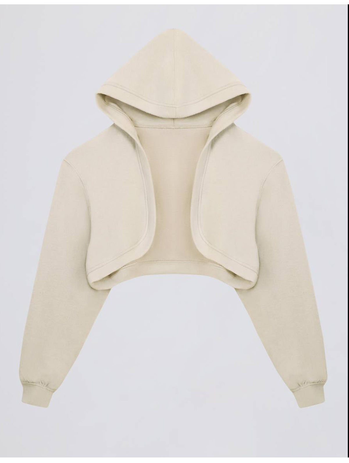 Womens Cropped Hoodie Workout Jacket Athletic Long Sleeve Sweatshirts FGB6011-1
