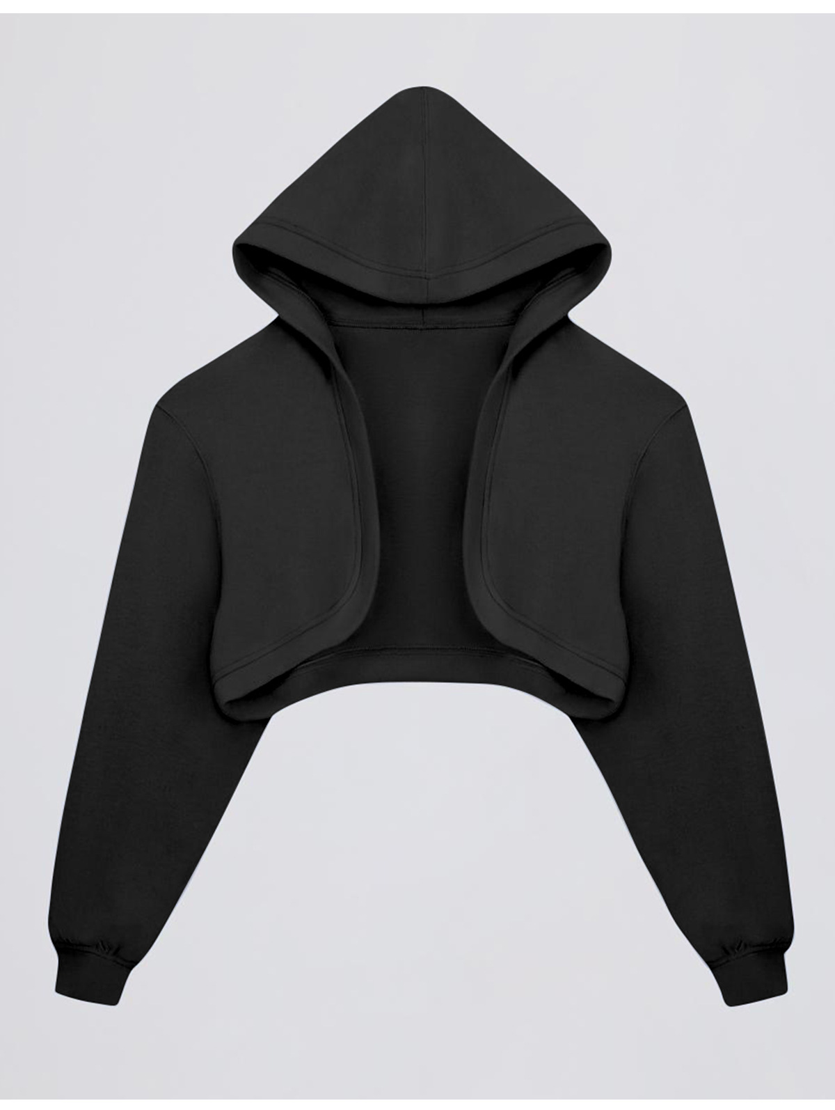 Womens Cropped Hoodie Workout Jacket Athletic Long Sleeve Sweatshirts FGB6011-1