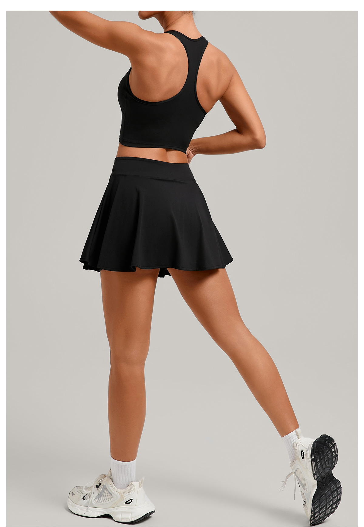 Wholesale Fitness 2 Piece Women Gym Yoga Wear Sports Suit Workout  Tennis Skirt Yoga Set FGB8316 11306