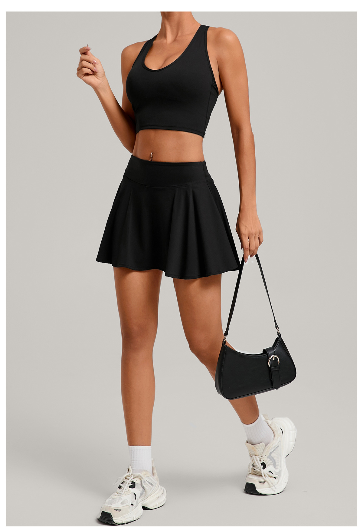 Wholesale Fitness 2 Piece Women Gym Yoga Wear Sports Suit Workout  Tennis Skirt Yoga Set FGB8316 11306
