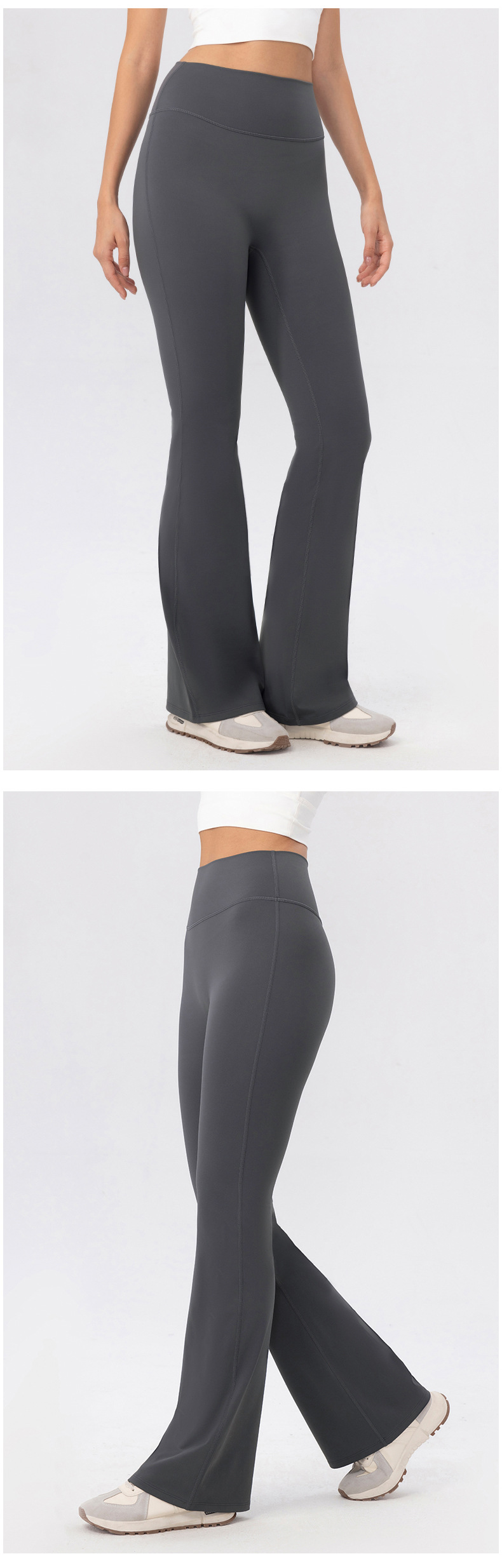 High Wide Waistband Warm Fleece Soft Flare  Pants Women's Yoga Sweat Pant FGB52325