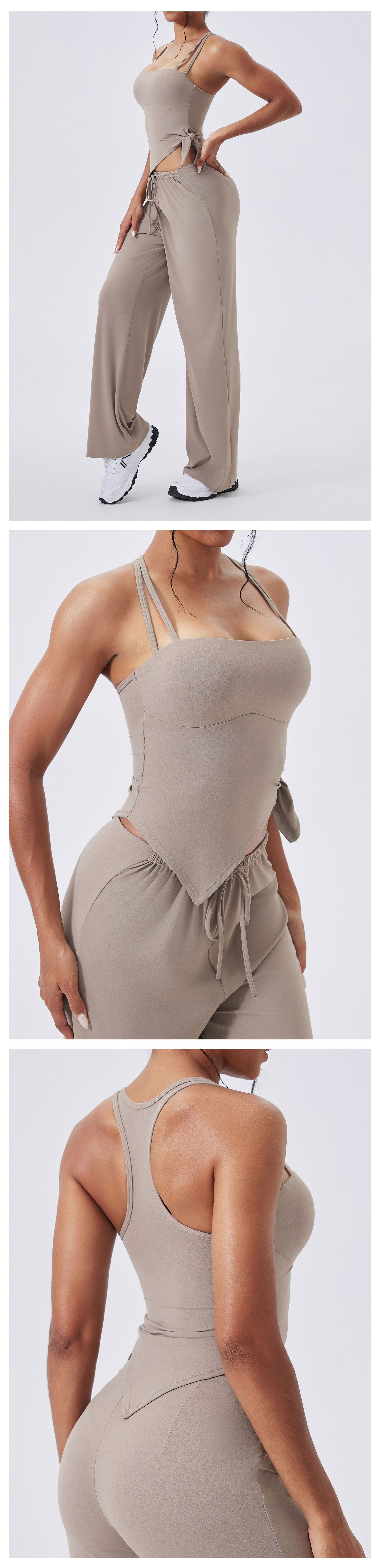Gym Top Running Fitness Yoga Vest Stretchy Sport Bra Thin Shoulder Strap Sleeveless Tight Fitting Sports Top FGBWX3290