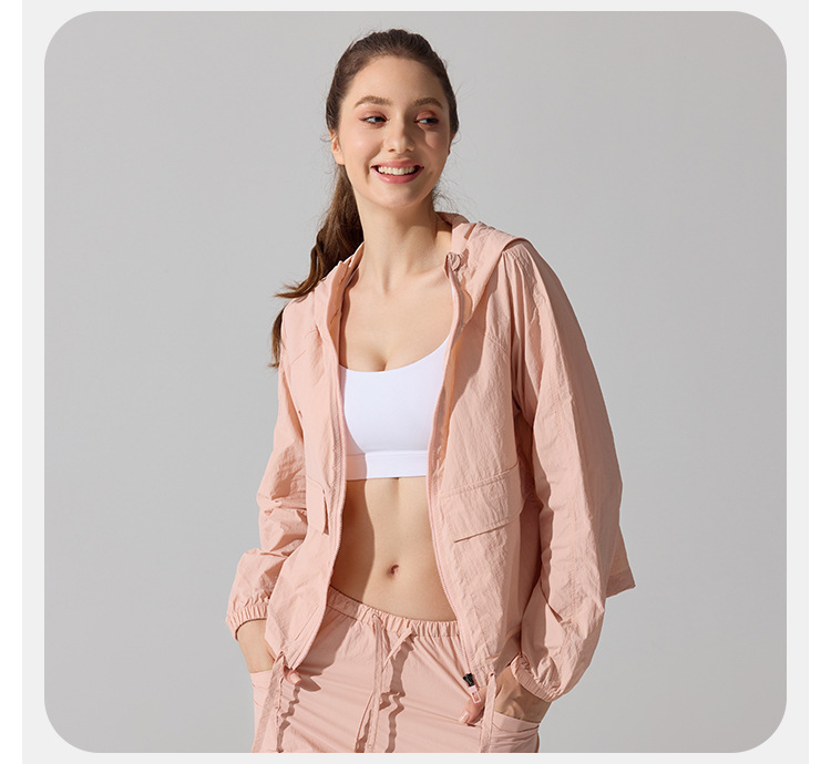 Zip Loose Casual Women Running Sports Jacket Long Sleeve Women'souter Wear Yoga Training Fitness Jacket FGBYC415