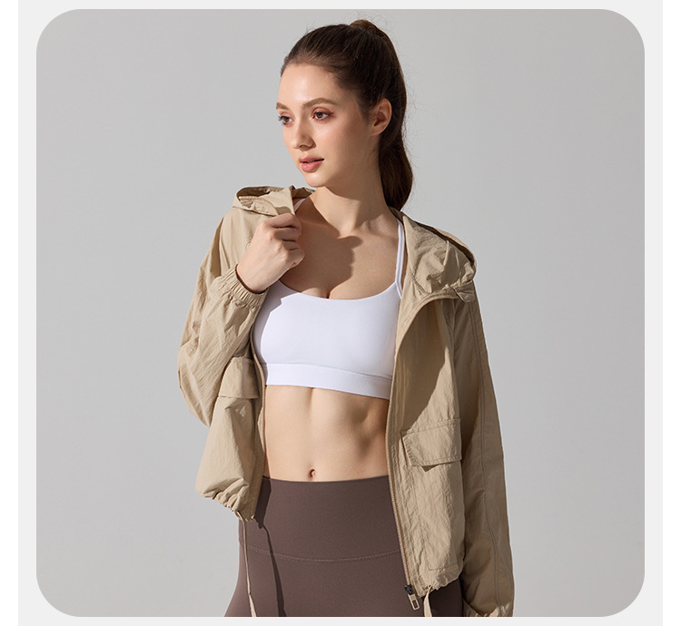 Zip Loose Casual Women Running Sports Jacket Long Sleeve Women'souter Wear Yoga Training Fitness Jacket FGBYC415