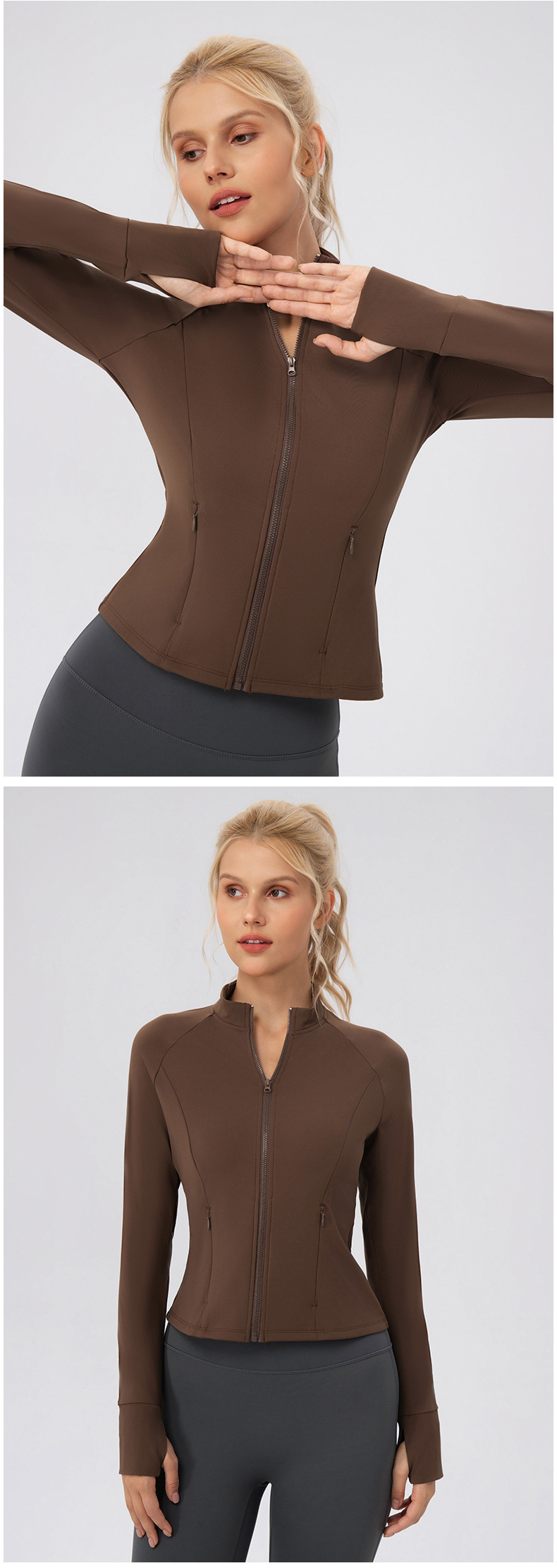 Fall Activewear Pilates  Athletic Jacket Gym Sport Clothes Woman  Sports Jacket for WomenFGB52633