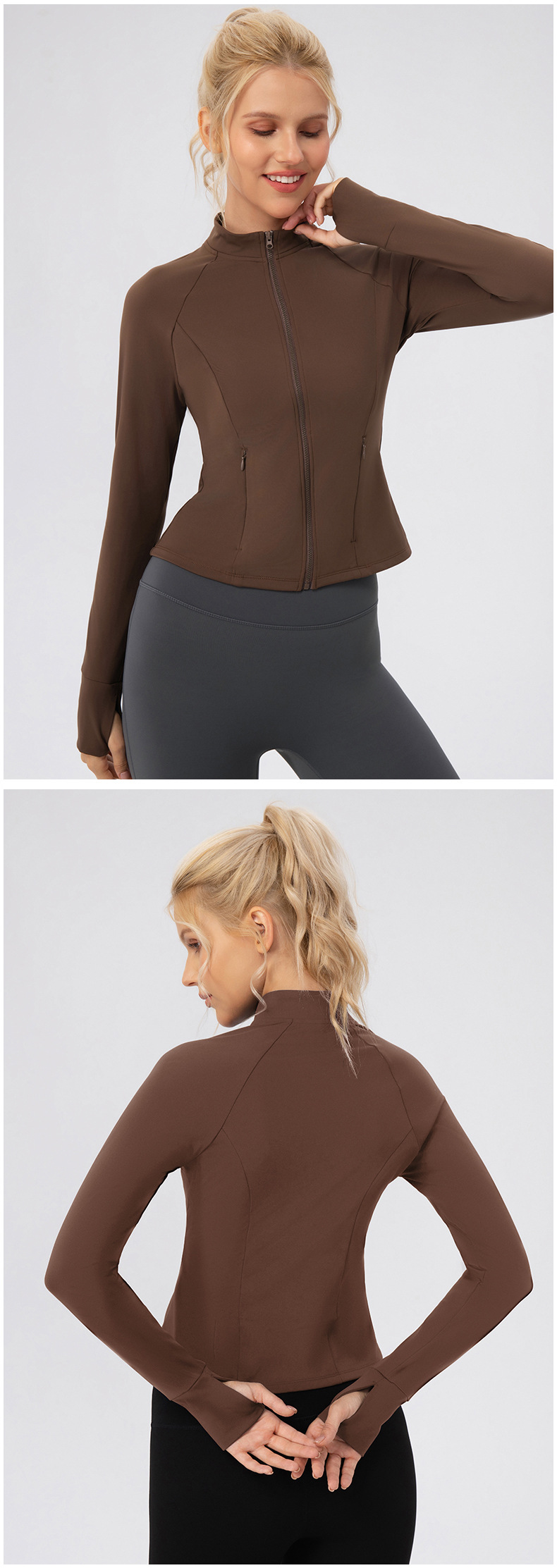 Fall Activewear Pilates  Athletic Jacket Gym Sport Clothes Woman  Sports Jacket for WomenFGB52633