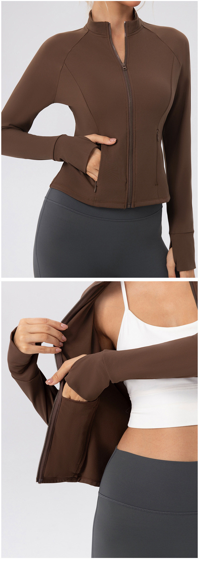 Fall Activewear Pilates  Athletic Jacket Gym Sport Clothes Woman  Sports Jacket for WomenFGB52633