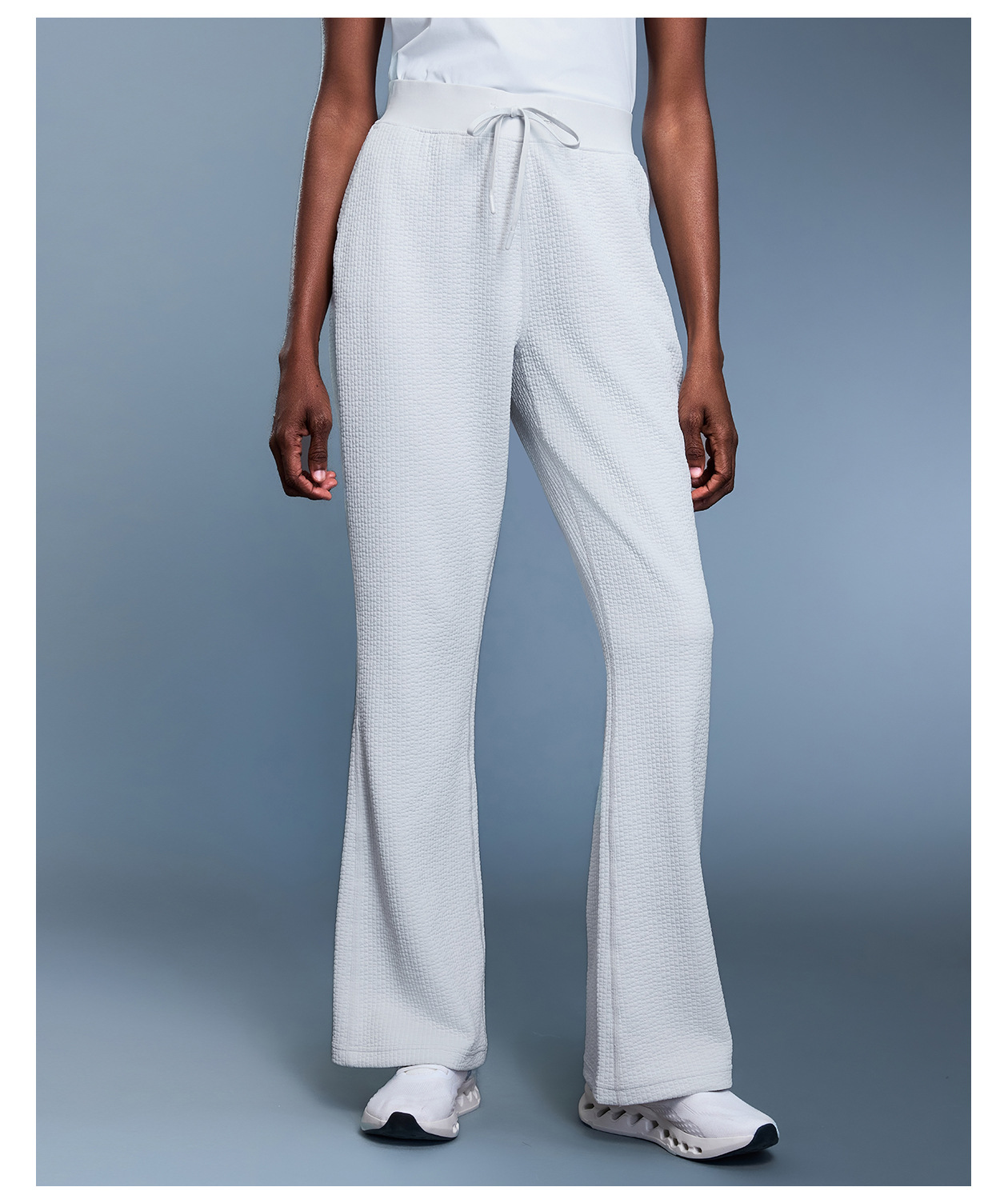 Women's Waffle Pants Casual Breathable Drawstring Plain Color for Autumn SeasonFGBD25165