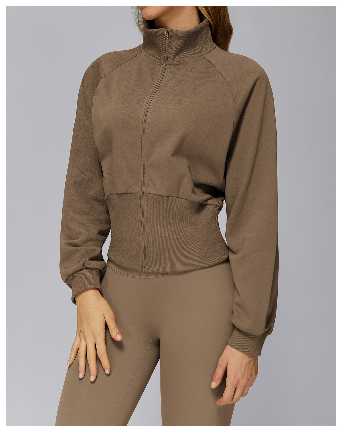 New Style Women's  Sports Jacket Solid Color Outdoor Coat  Zipper Yoga JacketFGBEWT2500