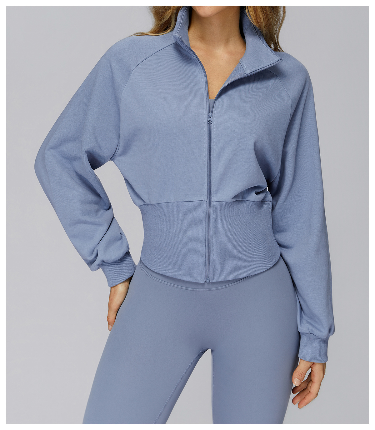 New Style Women's  Sports Jacket Solid Color Outdoor Coat  Zipper Yoga JacketFGBEWT2500