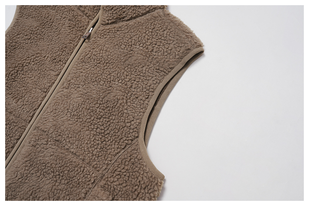 Fleece Vest Zip-Up Jacket for Running