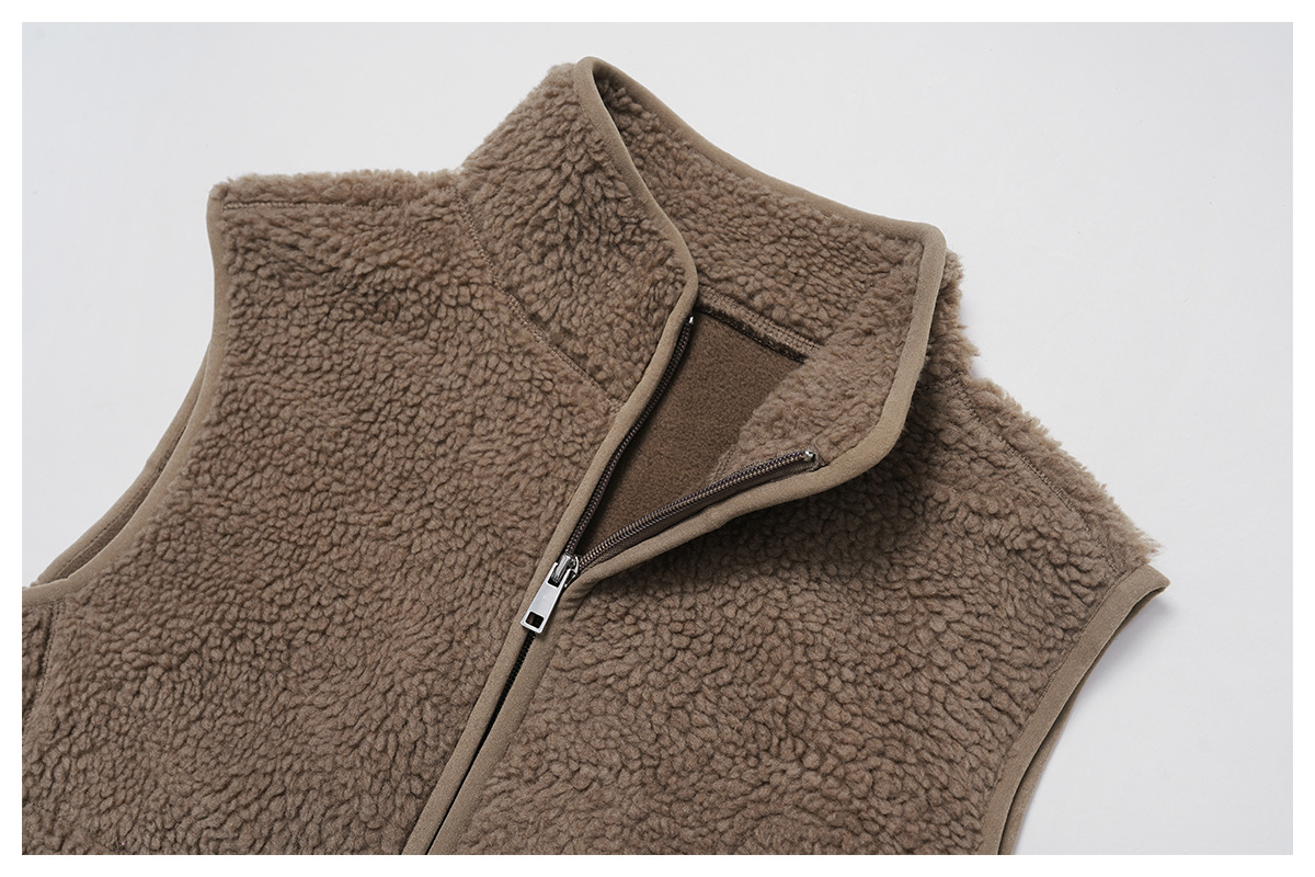 Fleece Vest Zip-Up Jacket for Running