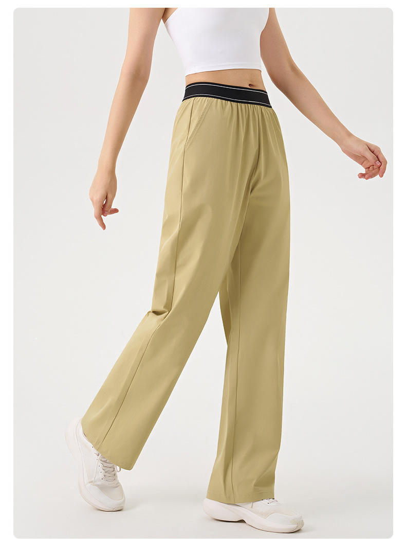 Womens Running Trousers Loose Wide Leg Sports Casual Fitness Sweatpants Yoga PantsFGBK6578