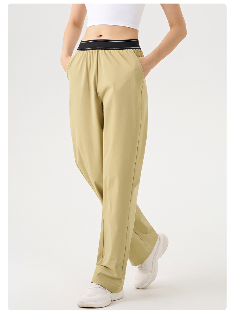 Womens Running Trousers Loose Wide Leg Sports Casual Fitness Sweatpants Yoga PantsFGBK6578