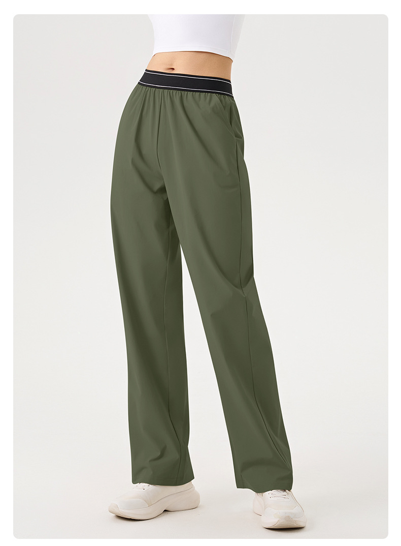 Womens Running Trousers Loose Wide Leg Sports Casual Fitness Sweatpants Yoga PantsFGBK6578