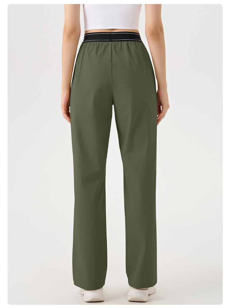 Womens Running Trousers Loose Wide Leg Sports Casual Fitness Sweatpants Yoga PantsFGBK6578