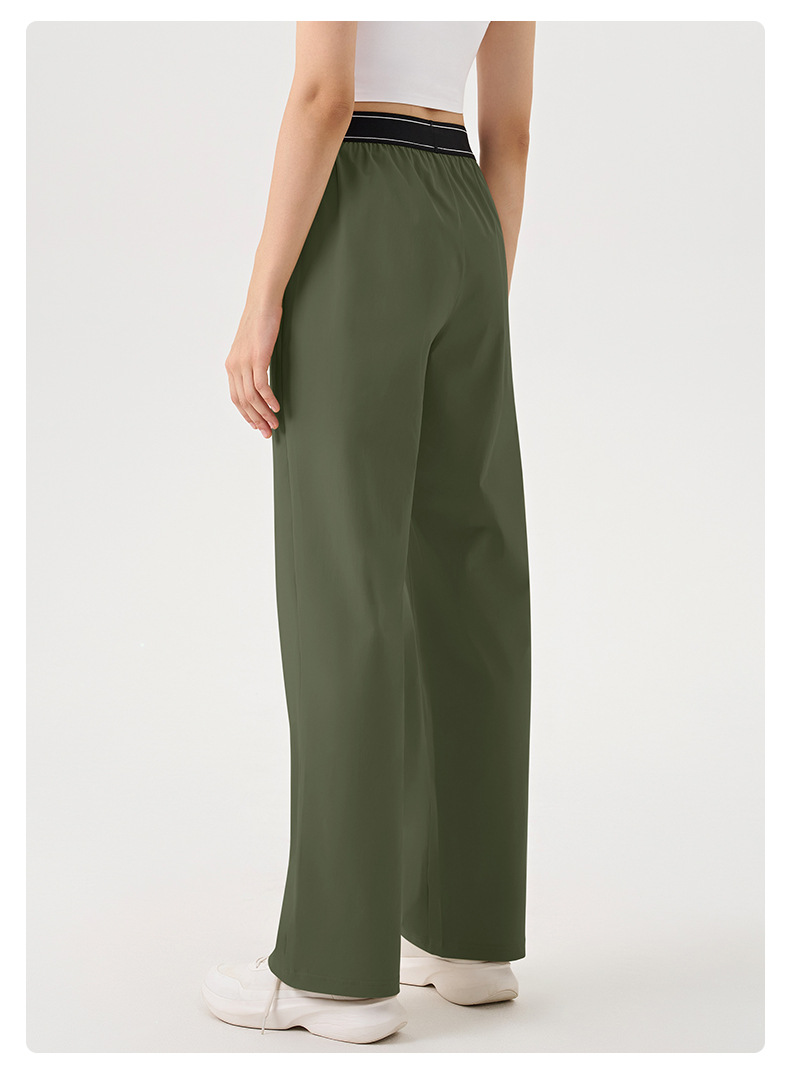 Womens Running Trousers Loose Wide Leg Sports Casual Fitness Sweatpants Yoga PantsFGBK6578