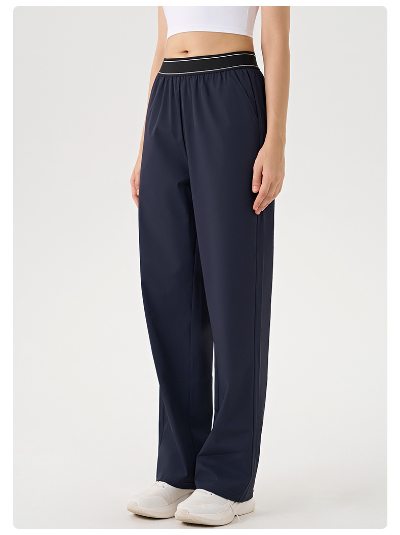 Womens Running Trousers Loose Wide Leg Sports Casual Fitness Sweatpants Yoga PantsFGBK6578