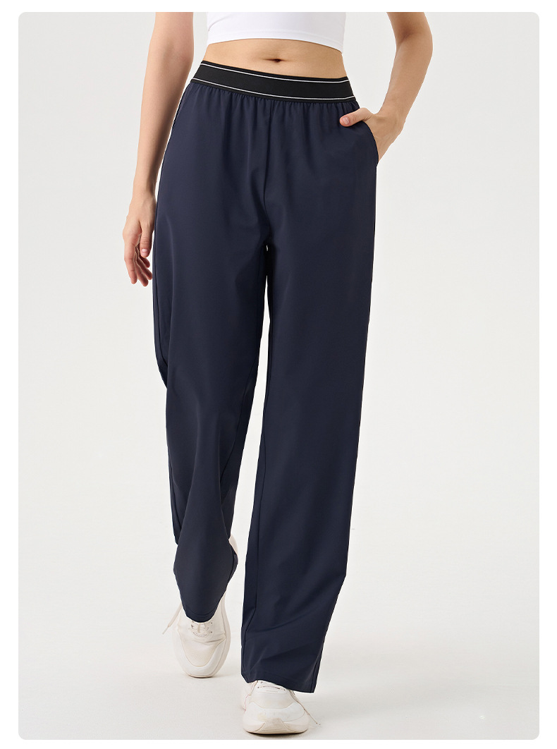 Womens Running Trousers Loose Wide Leg Sports Casual Fitness Sweatpants Yoga PantsFGBK6578