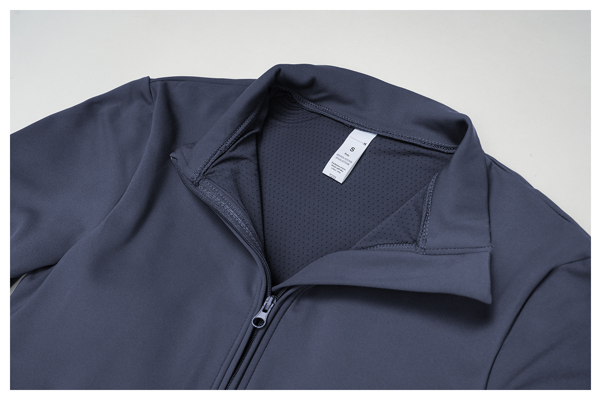 Women's Cross-Border High-Intensity Fitness Sports Long Sleeve Yoga Jumpsuit One-Piece Knitted Bodysuit with Zipper FGBELT2509