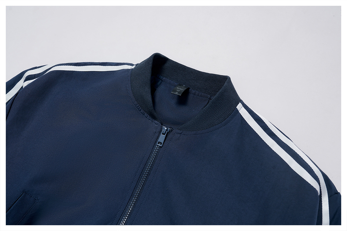 Autumn Winter Loose Fleece with Zippers for Women High Quality Stripe JacketsFGBEWT4504