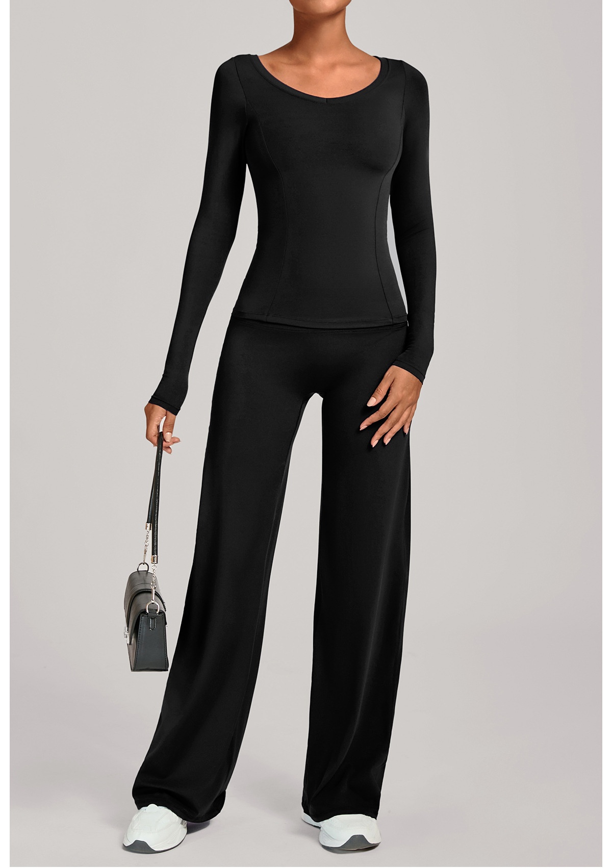 Women Running Tracksuit Long Sleeve Gym Fitness Clothes Workout Top High Waist Yoga Pants Two-Piece Set for WomenFGB16601 91229