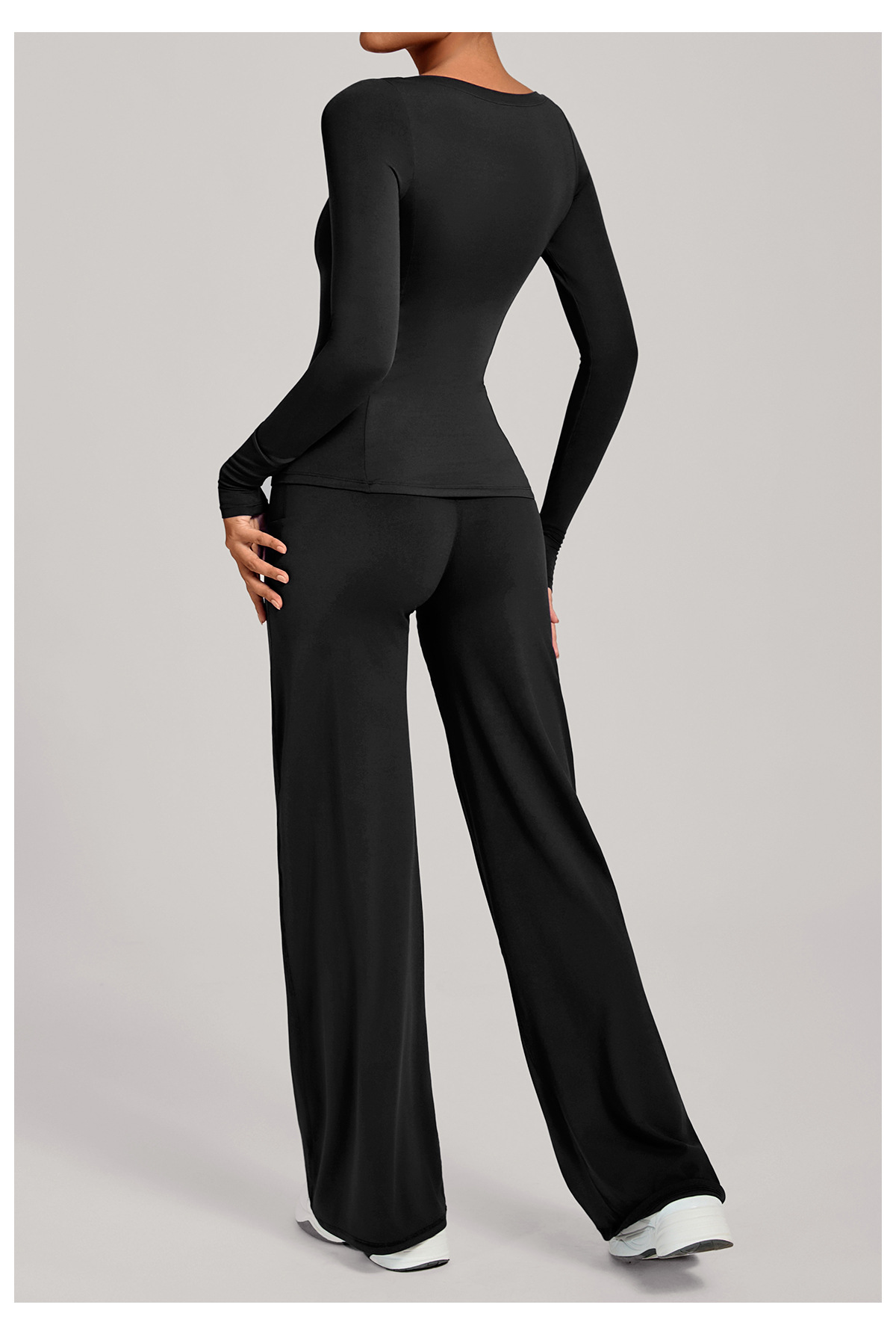 Women Running Tracksuit Long Sleeve Gym Fitness Clothes Workout Top High Waist Yoga Pants Two-Piece Set for WomenFGB16601 91229