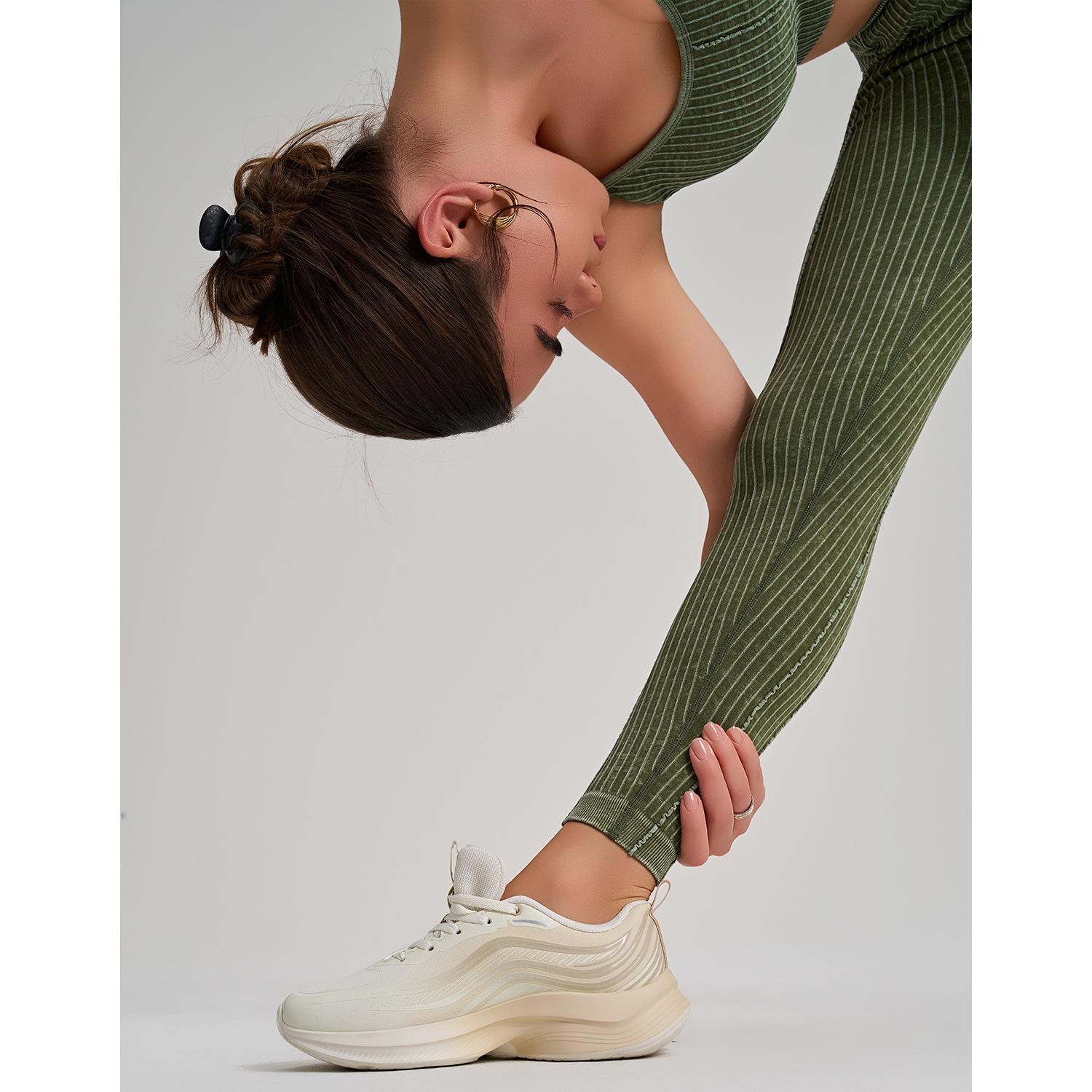 2pcs Yoga Sets for Women Seamless High Waist Butt Scrunch Workout Leggings Sports BraFGBWX2492 CK5492