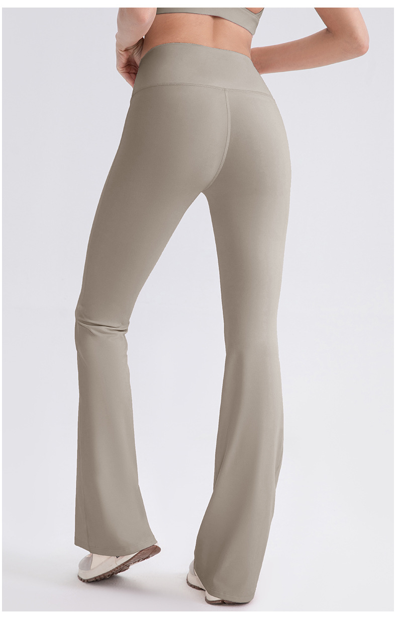 High Quality Soft Breathable Squat Proof High Waist Gym Yoga Pants Flared Women FGB52319