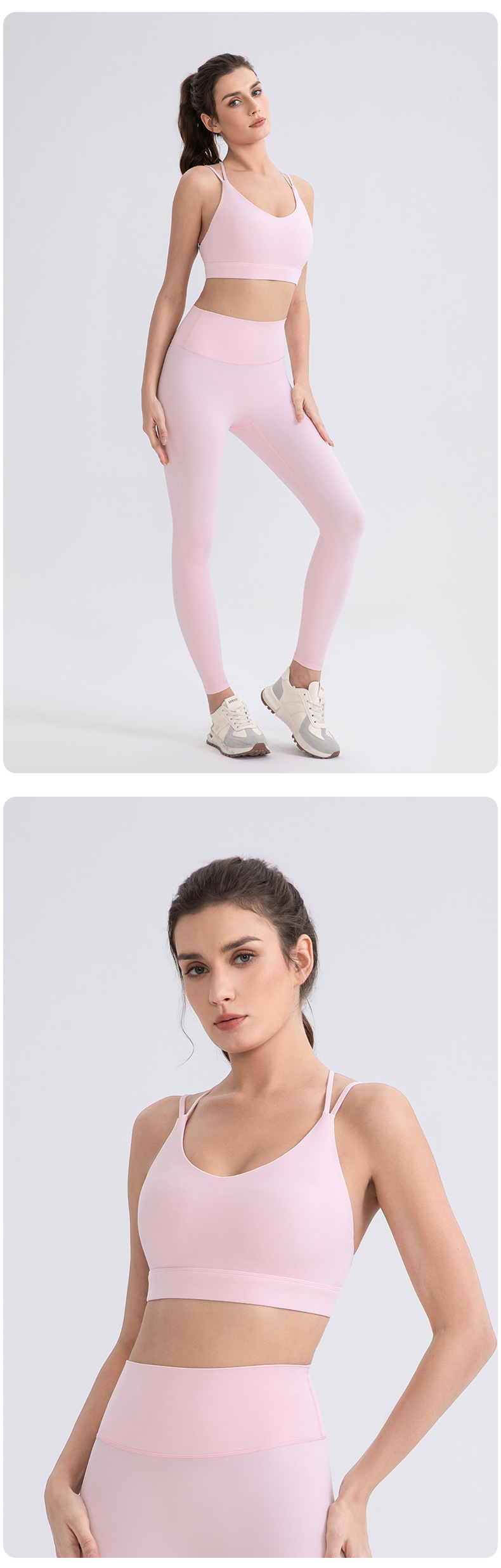 Cross Back Strappy Nylon Spandex Workout Running Yoga Sportsbra Support Top Fitness High Impact Gym Womens Sports Bras for Women FGB52760