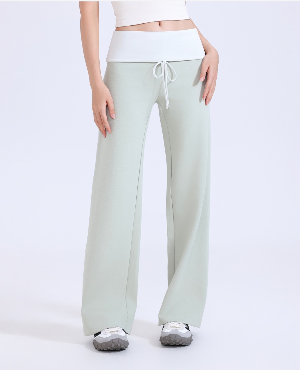 New Casual Sports Pants for Women Customization Yoga Elastic Drawstring Long Pants FGBCK3548