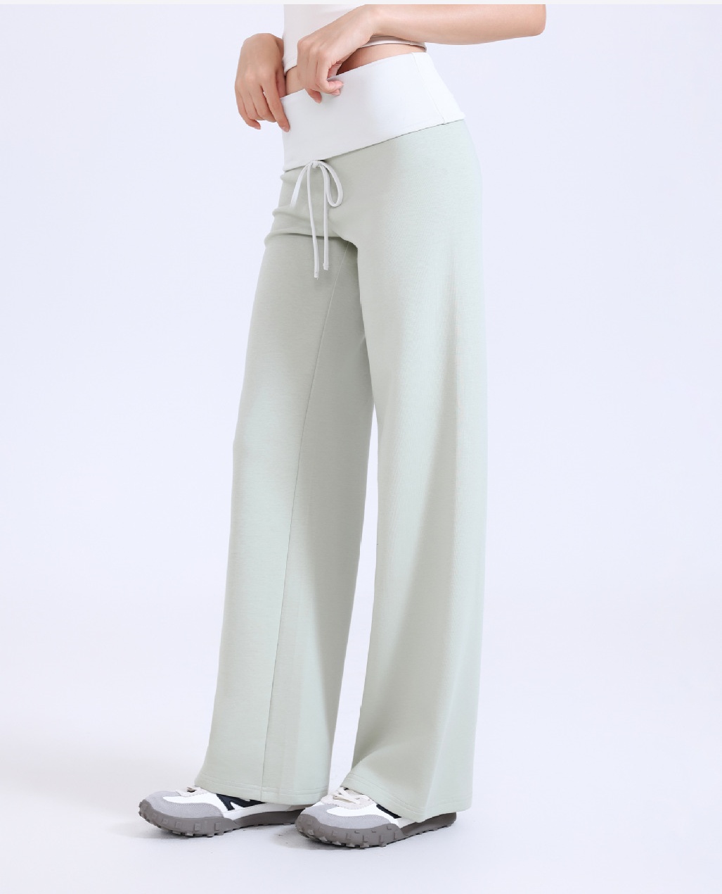 New Casual Sports Pants for Women Customization Yoga Elastic Drawstring Long Pants FGBCK3548