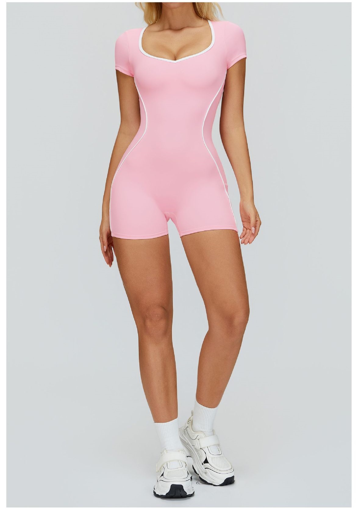 Women One Piece Workout Fitness Bodysuit Gym Activewear Yoga Jumpsuit FGBELT2501