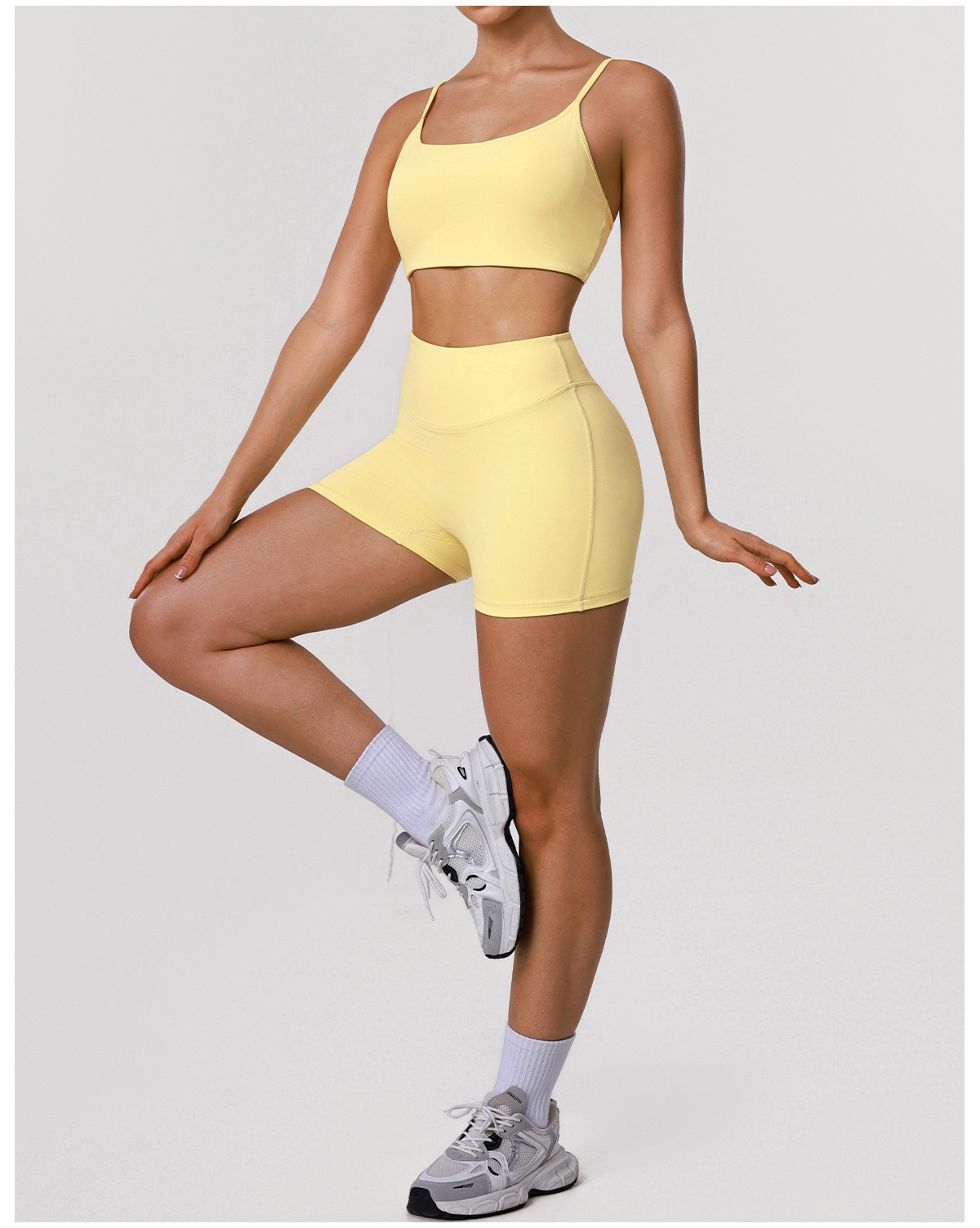 Women Running Tracksuit Bra Shorts Fitness Clothes Workout Top High Waist Yoga Sets FGBSM2392