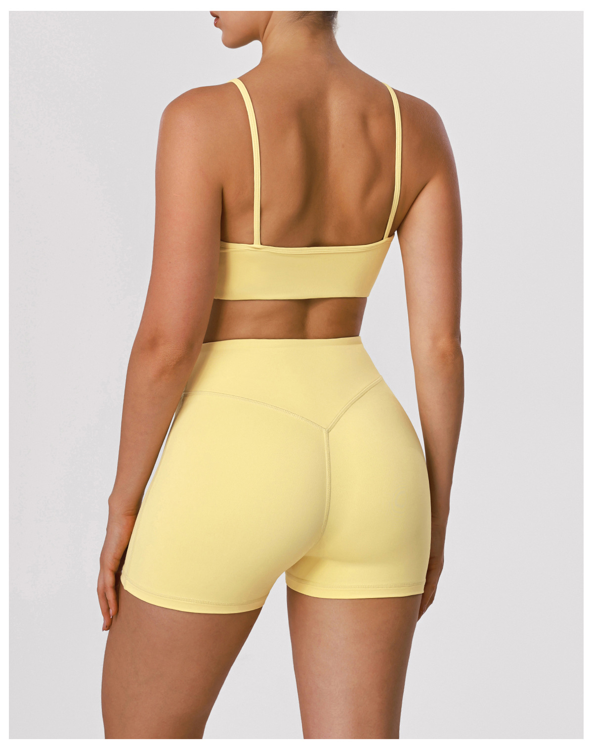 Women Running Tracksuit Bra Shorts Fitness Clothes Workout Top High Waist Yoga Sets FGBSM2392