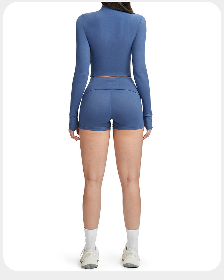 Women's Yoga Set Long-Sleeve Slim Fitness Sports Wear High Waist Running Gear FGBTZ5541