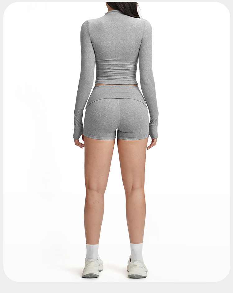Women's Yoga Set Long-Sleeve Slim Fitness Sports Wear High Waist Running Gear FGBTZ5541