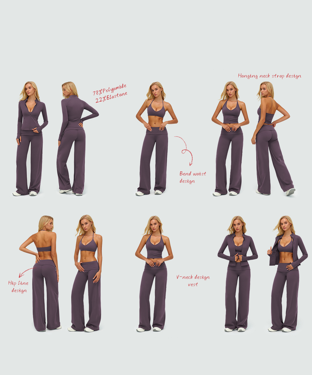 New Arrival: FGBTZ5529 Women’s 4-Piece Yoga Set Launched in Multiple Colors