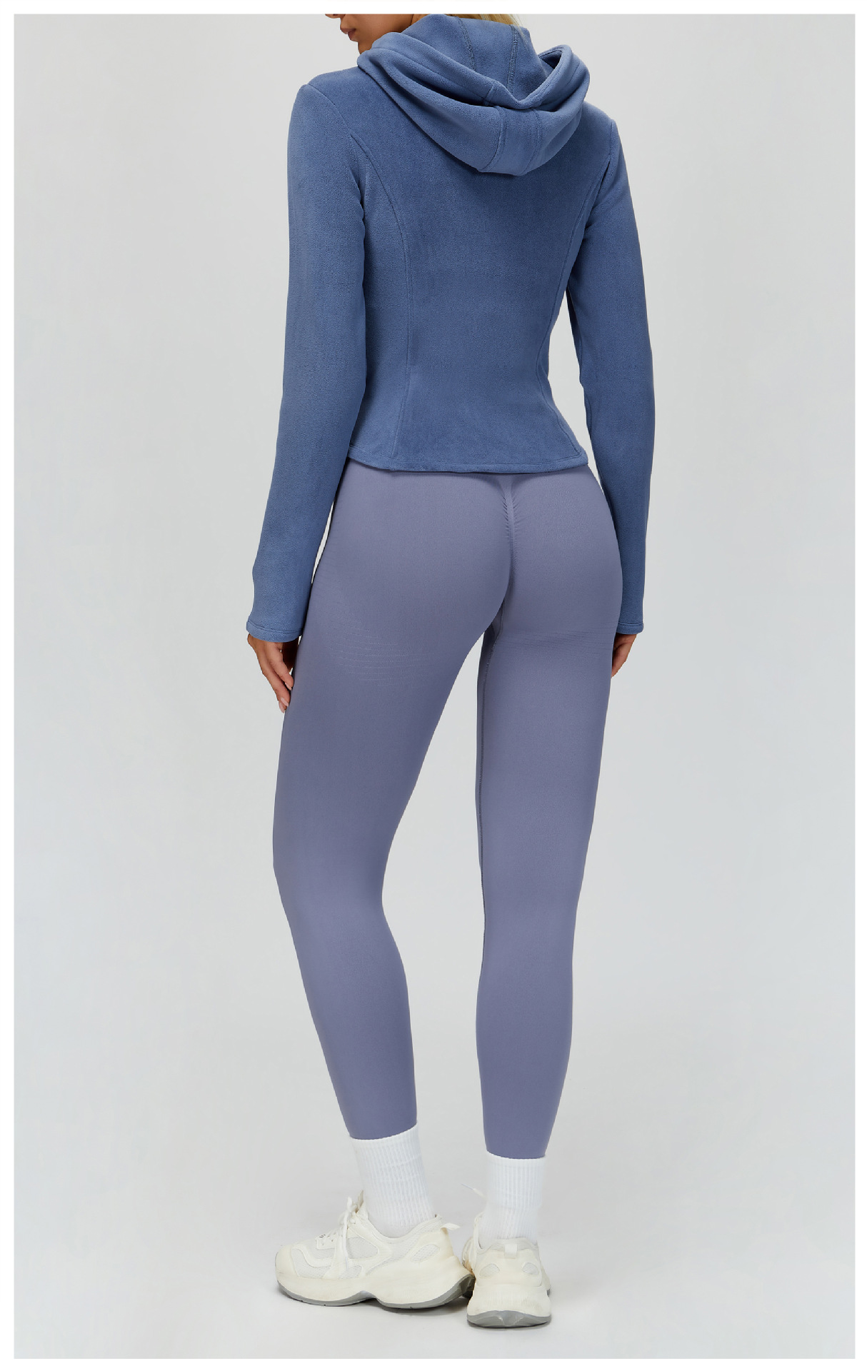 Women's Zipper Jacket Fleece Slim-Fit Warm Yoga Jacket with Pocket FGBEWT5076