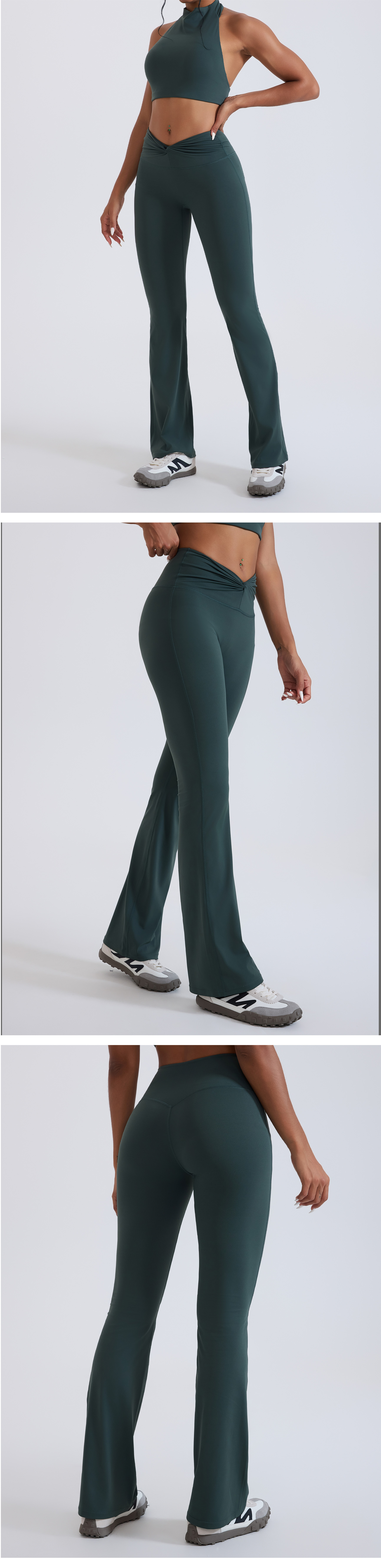 Yoga Pants Women Bell-bottoms Yoga Trousers High Waist Flare Leggings Fitness Pants Stretch Gym Casual Sports Wide Leg Pants FGBYCK5764