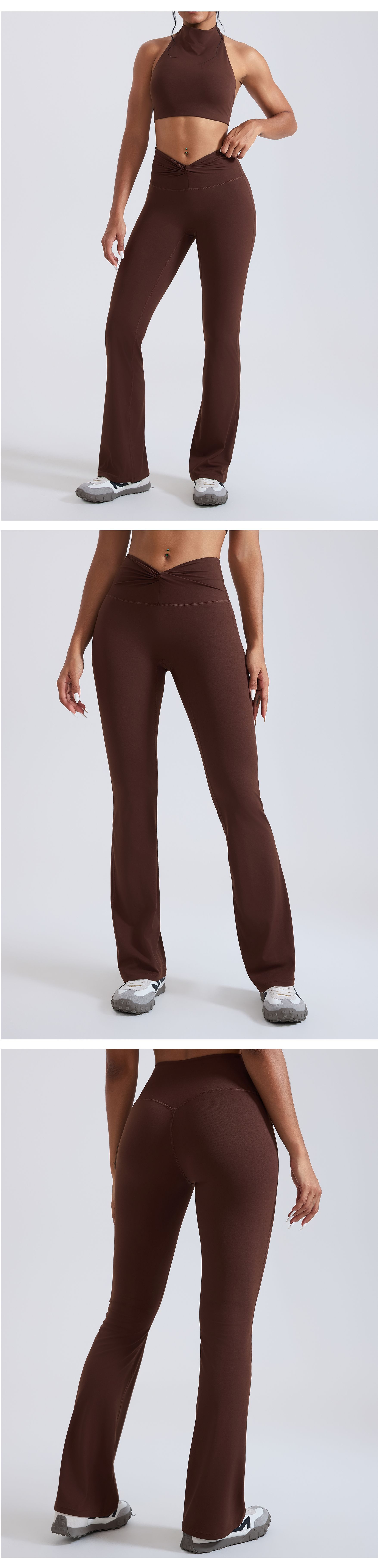 Yoga Pants Women Bell-bottoms Yoga Trousers High Waist Flare Leggings Fitness Pants Stretch Gym Casual Sports Wide Leg Pants FGBYCK5764