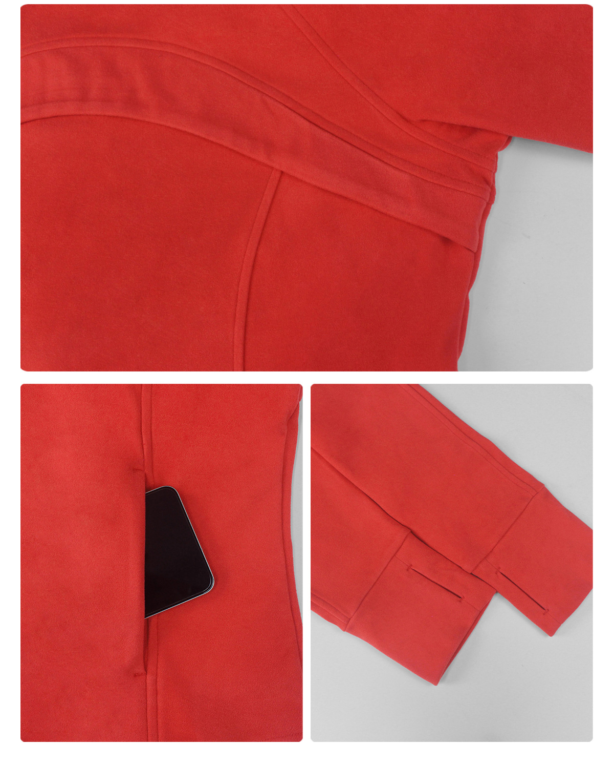 Women Plus Size Yoga Jacket Fleece Zip-Up Slim Fit Running