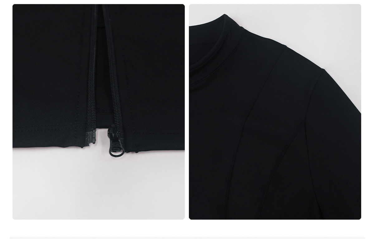 Gym Fitness Zip Long Sleeve Yoga Jackets Plus Size Sports Tops Women Running Workout Wear FGBP02523